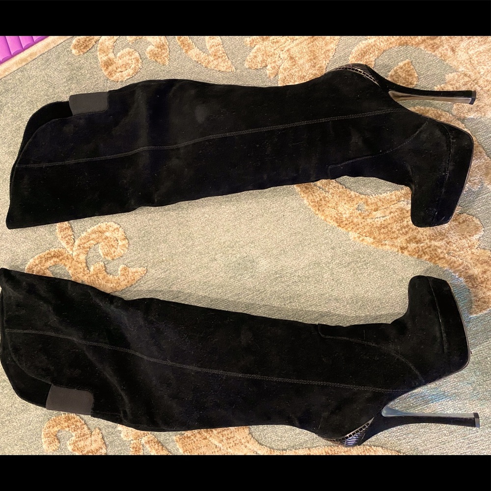 H  by Halston Suede Over the Kee Platform Boots